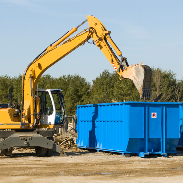 what size residential dumpster rentals are available in Weaver Alabama